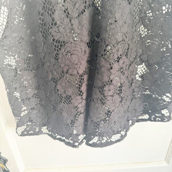 Free People FP Sweet Meadow Dreams Black Lace Halter Top Sheer Size Large L Boho - Picture 12 of 14